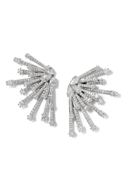 Nadri Starlet Cubic Zirconia Burst Jacket Earrings