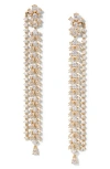 Nadri Starlet Extra Long Linear Drop Earrings In Gold