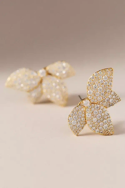 Nadri Starlet Leaf Post Earrings In Gold
