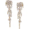 Nadri Starlight Cluster Cubic Zirconia Chandelier Earrings In Gold