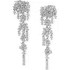 Nadri Starlight Cluster Cubic Zirconia Chandelier Earrings In Rhodium