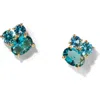 Nadri Stellar Cluster Stud Earrings In Blue