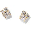 Nadri Stellar Cluster Stud Earrings In Gold