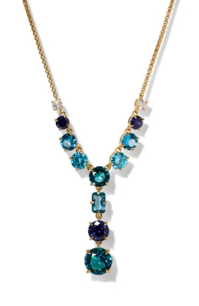 Nadri Stellar Cubic Zirconia Y-necklace In Burgundy