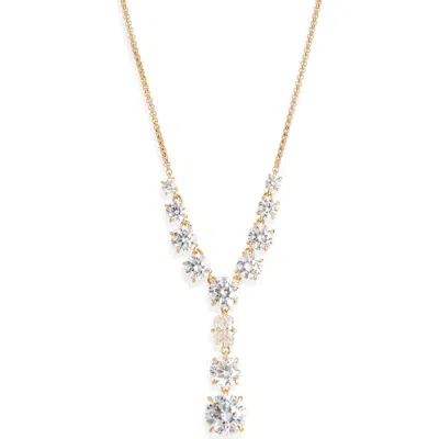 Nadri Stellar Cubic Zirconia Y-necklace In Gold