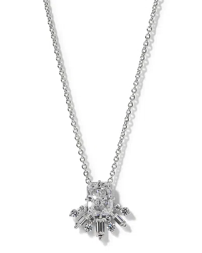 Nadri Stellar Half Halo Necklace, 16-18l In Silver