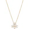 Nadri Stellar Half Halo Pendant Necklace In Gold
