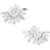 Nadri Stellar Halo Stud Earrings In Green