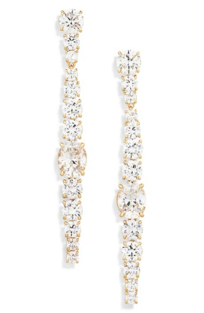 Nadri Stellar Linear Drop Earrings In Gold