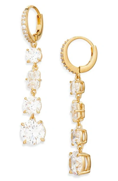 Nadri Stellar Linear Drop Earrings In Gold