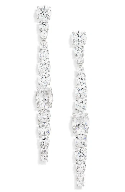 Nadri Stellar Linear Drop Earrings In Metallic