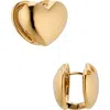 Nadri Sunlight Heart Huggie Hoop Earrings In 18k Gold Plated In Gold