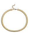 Nadri Sunlight Pave Clasp Ribbed Collar Necklace In 18k Gold Plated, 1618