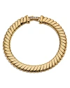Nadri Sunlight Pave Clasp Ribbed Flex Bracelet In 18k Gold Plated In Gold