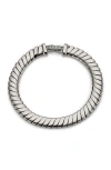 Nadri Sunlight Ribbed Line Bracelet In Rhodium