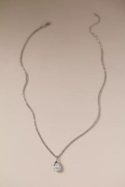 Nadri Sunny Bezel Pendant Necklace In Gray