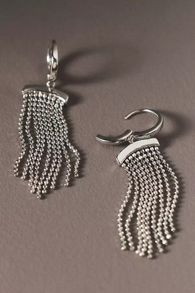 Nadri Sunny Fringe Huggie Hoop Earrings In Metallic