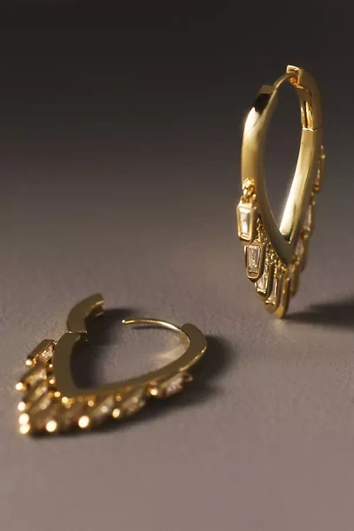 Nadri Sunny Small Shaky Hoop Earrings In Gold