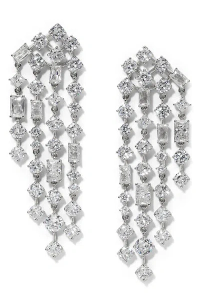 Nadri Sunshower Crystal Cascade Drop Earrings In Metallic