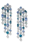 Nadri Sunshower Crystal Cascade Drop Earrings In Metallic