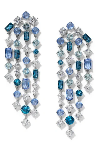 Nadri Sunshower Crystal Cascade Drop Earrings In Metallic