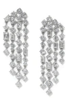 Nadri Sunshower Crystal Cascade Drop Earrings In Metallic