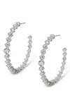 Nadri Sunshower Crystal Hoop Earrings In Metallic