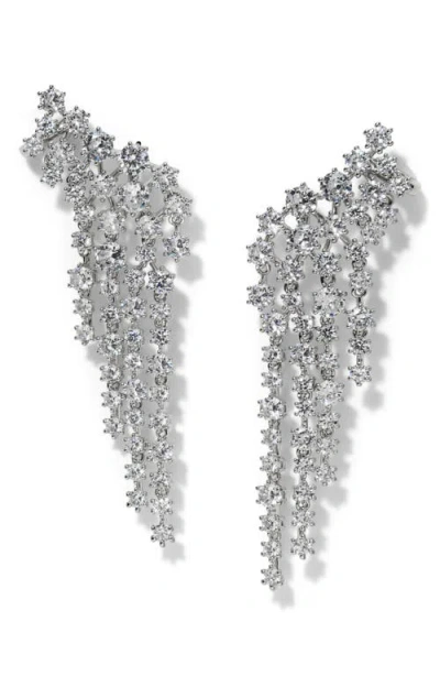 Nadri Sunshower Cubic Zirconia Ear Crawlers In Metallic