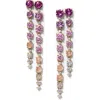 Nadri Sunshower Double Linear Drop Earrings In Multi