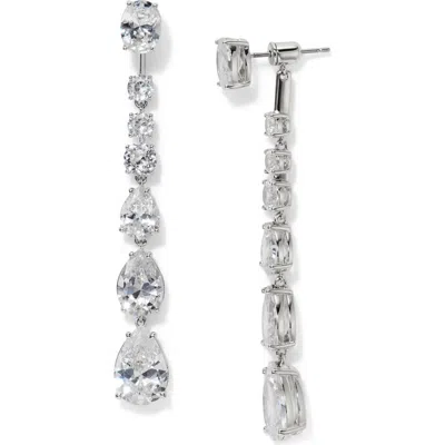 Nadri Sunshowere Crystal Front/back Earrings In Metallic