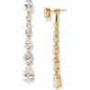 Nadri Sunshowere Crystal Front/back Earrings In Gold