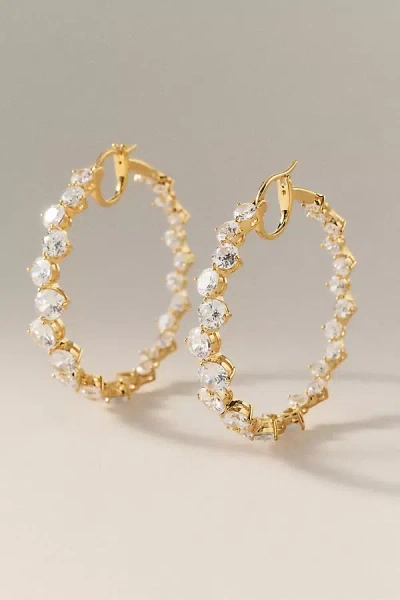 Nadri Tempo Inside Out Hoop Earrings In Gold