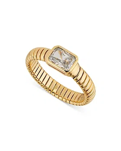 NADRI TENNIS OMEGA FLEX RING IN 18K GOLD-PLATED