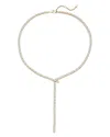 Nadri Tennis Y Necklace In 18k Gold Plated Or Rhodium Plated, 15 In Gold