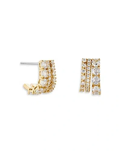 Nadri Cubic Zirconia Hoop Earrings In Gold