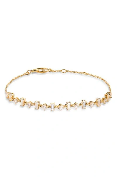 Nadri Tezoro Cubic Zirconia Frontal Necklace In Gold