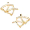 Nadri The Perfect Gift Double Cage Stud Earrings In Gold