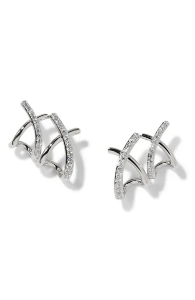Nadri The Perfect Gift Double Cage Stud Earrings In Metallic