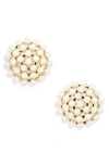 Nadri The Perfect Gift Faux Pearl Stud Earrings In Gold