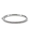 Nadri Triple Row Bangle In Rhodium