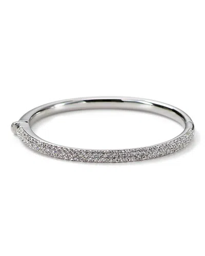 Nadri Triple Row Bangle In Rhodium