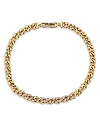 Nadri Twilight Pave & Curb Chain Link Bracelet In 18k Gold Plated
