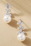 Nadri Venus Small Pearl Drop Earrings In Metallic