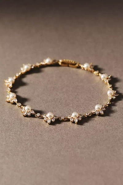 Nadri Vintage Inspired Pearl Bracelet In Gold