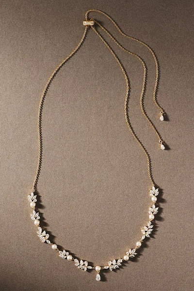 Nadri Vintage Inspired Pearl Necklace In Gold