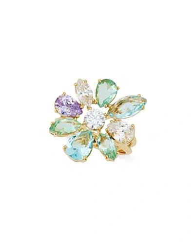 Nadri Watercolor Floral Ring In Multi