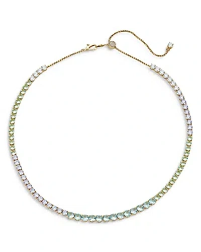 Nadri Watercolor Tennis Necklace In 18k Gold Plated, 16