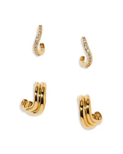 Nadri Wavy Drop Earrings Set, 0.5l In Gold