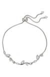 Nadri Whimsy Cubic Zirconia Bolo Bracelet In Silver