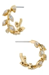 Nadri Whimsy Cubic Zirconia Vine Hoop Earrings In Gold